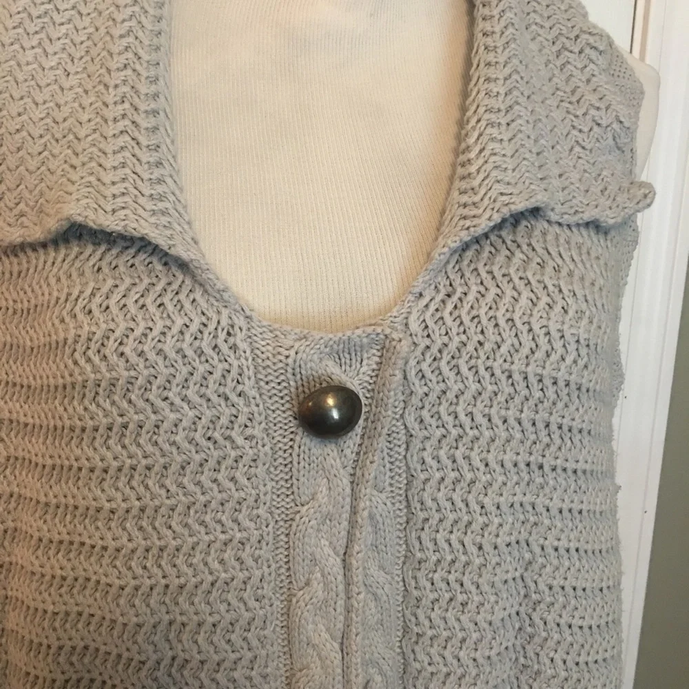 Cato’s plus sz 18/20 cable knit long line open front sweater vest cardigan - Picture 3 of 8